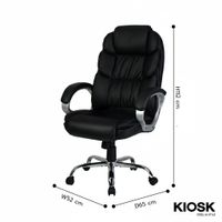Executive PU Leather Chair with Padded Armrests-6